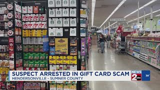 Hendersonville police arrest suspect for gift card scam