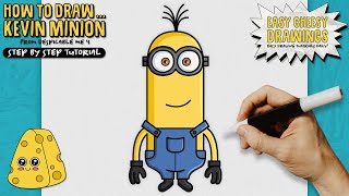 How to Draw KEVIN MINION 🤓🍌 (Despicable Me 4) | Easy Step-By-Step Drawing Tutorial