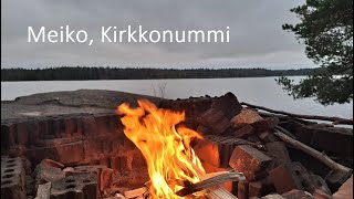 Meikon keikka - kierros järven ympäri ja tulet hämärän laskeutuessa