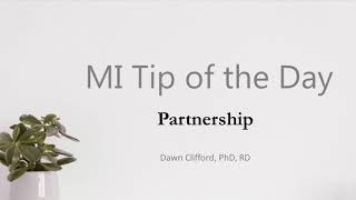 MI Tip of the Day: Partnership