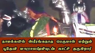 நாமக்கலில் ஸ்ரீரங்கநாத பெருமாள் மற்றும்  பூதேவி மஹாலஷ்மியுடன் காட்சி தருகிறார்