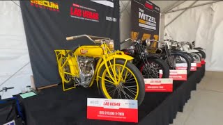 Mecum Kissimmee 2025 look@ the Mitzel Vintage Motorcycle collection #mecum #vintagemotorcycle #car 😎