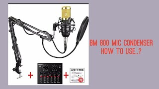 How To Use Bm800 Mic Condenser|live Broadcasting|legendary|vocal|Microphone