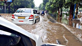 Waterlogging in Gurgaon after heavy Rainfall