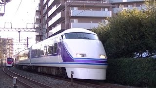 【東武鉄道】100系スペーシアと200系りょうもう「普悠瑪（ぷゆま）」のすれ違い