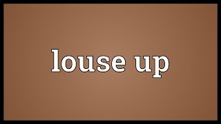 Louse up Meaning