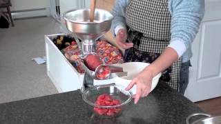 Processing Tomatoes with The Original Squeezo Strainer