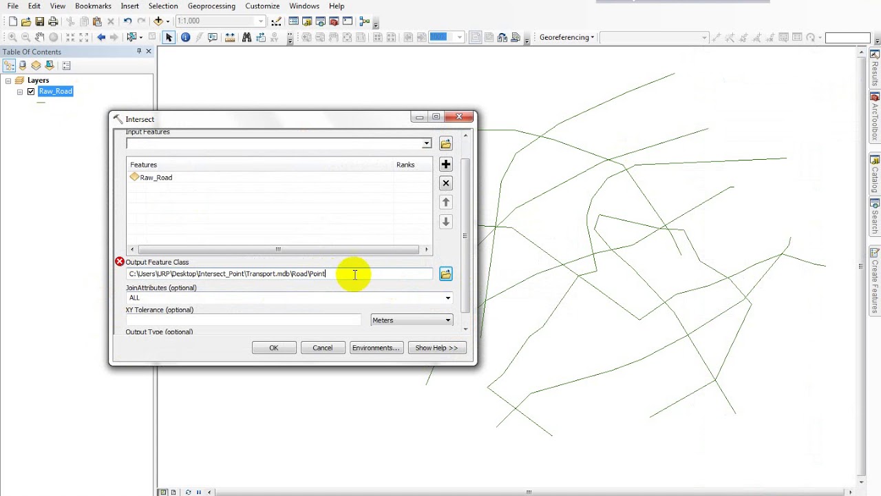 How To Create Intersection Point In ArcGIS - YouTube