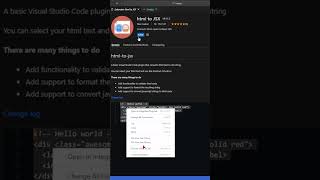 How to Convert HTML to JSX Shortcut | #coding #programming #shorts #javascript #react #ytshorts