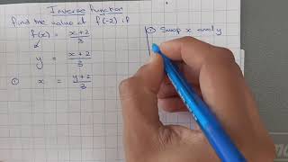 Inverse of a function with function notation
