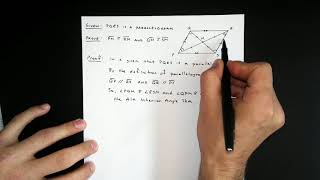 Proving the Parallelogram Diagonals Theorem - Geometry