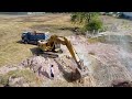 New Project!! Dozer D20 Mitsubishi & Truck 5T Pour soil on Pond to Planting seedlings