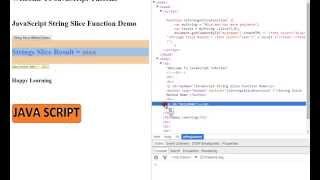 STRINGS SLICE METHOD IN JAVASCRIPT DEMO