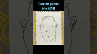 How to turn this into LIONEL MESSI #draw #drawing #messi #lionelmessi #football #ballondor #soccer