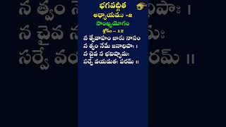 శ్లోకం -12|| భగవద్గీత - రెండవ అధ్యాయము - సాంఖ్యయోగం #bhagavadgita