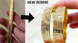 Making Solid 22k Gold Bangles from a bar of Gold  | Jewelry Making | How it’s made | 4K Video