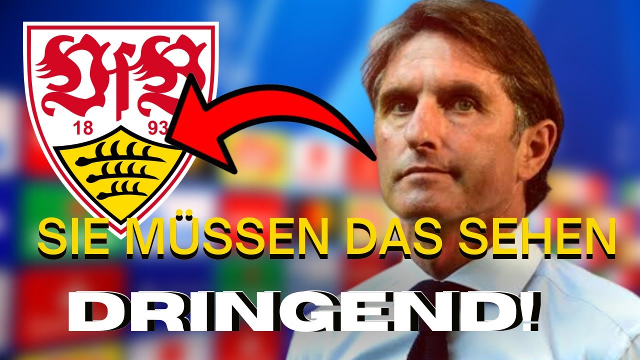 DRINGEND! SIE MÜSSEN DIESES VIDEO ANSCHAUEN | Vfb Stuttgart Nachrichten ...