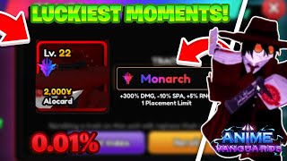 0.01% LUCKIEST MOMENTS IN ANIME VANGUARD! (Roblox)