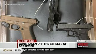 Guns taken off the streets of Bessemer