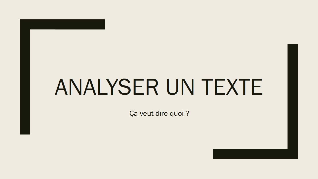 Bac De Français - Analyser Un Texte Littéraire (Seconde Et Première ...