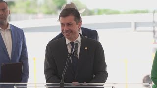 Transportation Secretary Pete Buttigieg talks $80M in grant funding in North Texas stop