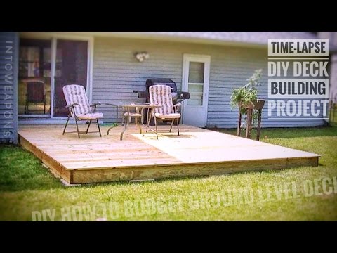 DIY Deck Time-Lapse: Building a Ground Level Deck! DIY Deck Time-Lapse: Building a Ground Level Deck!