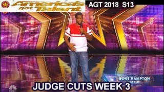 Bone Hampton Stand Up Comedian America's Got Talent 2018 Judge Cuts 3 AGT