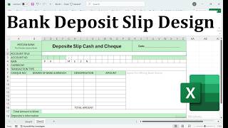 How to Create Bank Deposit Slip in Excel (Step by Step)