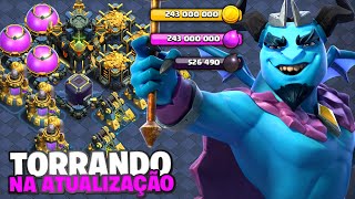 CV17 CHEGOU! TORREI MILHÕES DE RECURSOS, LIVROS E MARTELOS PRA FICAR FULL NO CLASH OF CLANS!