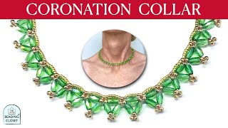 Coronation Collar Crystal Necklace Beading Tutorial  - Jewlery Making with Royal Vibes