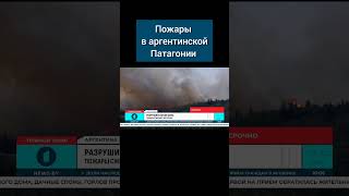 Мощные пожары в аргентинской Патагонии. Причиной пожара стала жара и ветер до 20 метров в секунду.