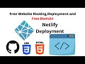 How to deploy, hosted free your website in Seconds on netlify