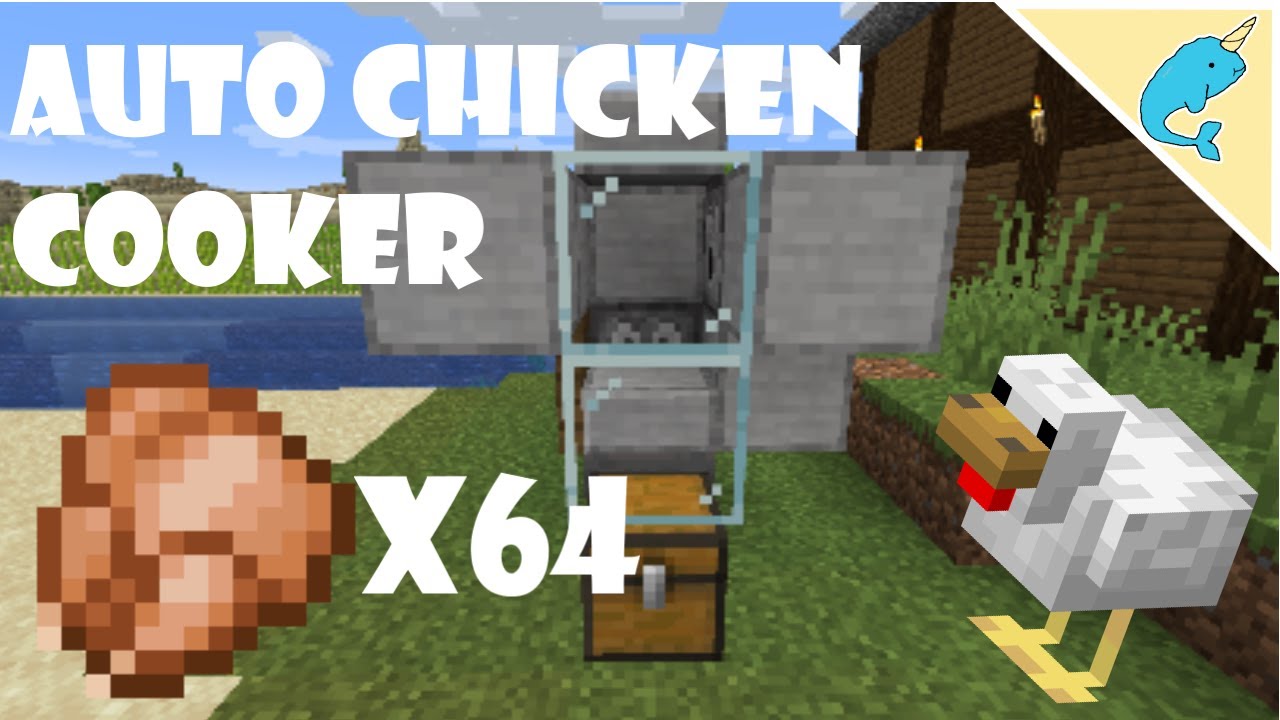 SIMPLE 1.17 AUTOMATIC CHICKEN FARM TUTORIAL In Minecraft Bedrock (MCPE ...