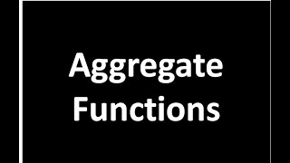 SQL SERVER TUTORIAL ENGLISH SQL AGGREGATE FUNCTIONS
