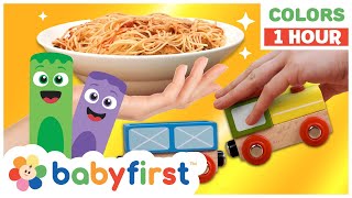 Toddler Learning Video | COLOR CREW MAGIC - Train & Spaghetti | DIY & Kitchen for Kids |BabyFirst TV