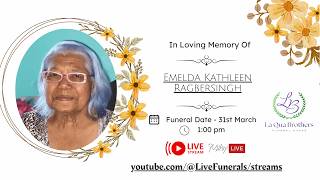 The funeral for late: Emelda Kathleen Ragbersingh of Clozier, St. John