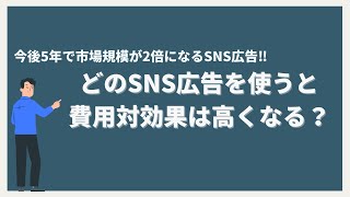 【各SNS広告を徹底比較】費用対効果を最大化するには！？