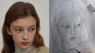 Unlock your portrait drawings skills: Loomis method tutorial drawing girl