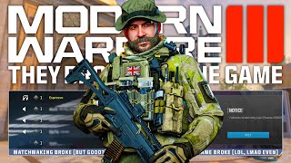 So, They Broke Modern Warfare 3... (But "Fixed" SBMM?)