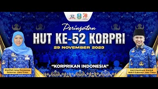 🔴 LIVE  - Upacara Peringatan HUT Ke-52 KORPRI Tahun 2023 Tingkat Provinsi Jawa Timur