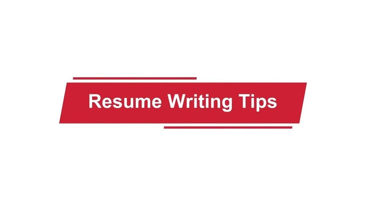 Resume Writing Tips Youtube