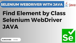 Selenium WebDriver tutorial # 28 - Locate Element by Class Name using Selenium