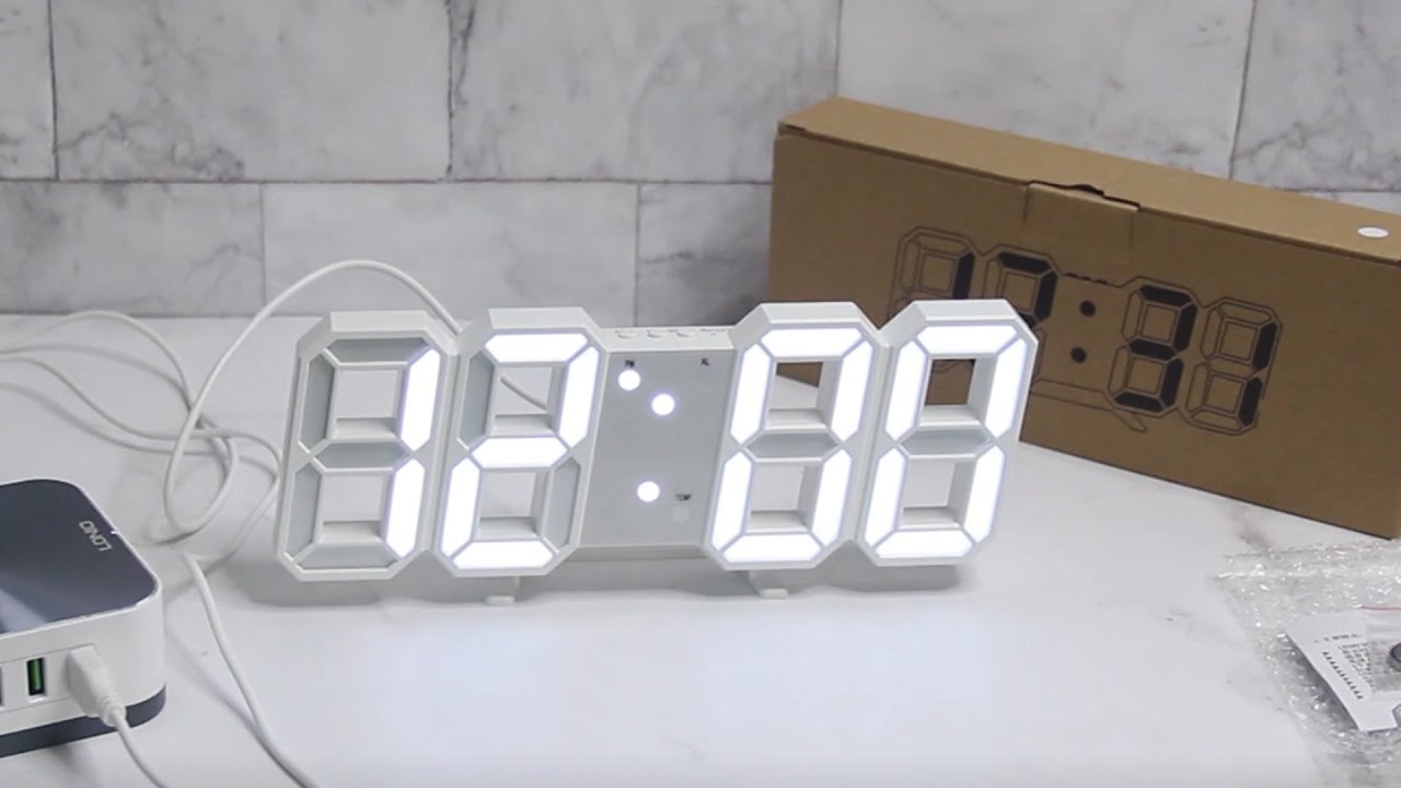 3d Led Digital Clock Unboxing Youtube