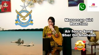 Pakistan Air Force Sher Dil Shaheen by Rahat Fateh Ali Khan and Imran Abbas | Moroccan Girl Reaction