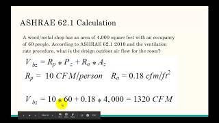 Certified Energy Manager Calculation Review: Air Water Movement and Heating and Cooling