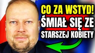 TAK ZEMBACZYŃSKI ZACHOWAŁ SIĘ W STOSUNKU DO STARSZEJ KOBIETY. ZERO KULTURY!