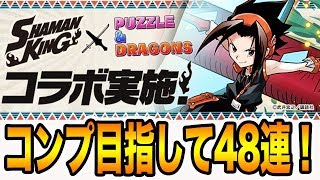 実況【パズドラ】シャーマンキングコラボガチャ48連でコンプを狙うつもりが地獄の金乱舞！？