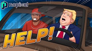 Trump gets kidnapped by SALTY gang member in GTA RP (NoPixel Trolling)