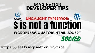 WordPress Uncaught TypeError: $ is not a function