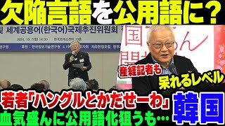 【韓国】欠陥言語で有名なハングルを公用語にしたい韓国、本国では若者がハングル離れを始めている模様【ゆっくり解説】